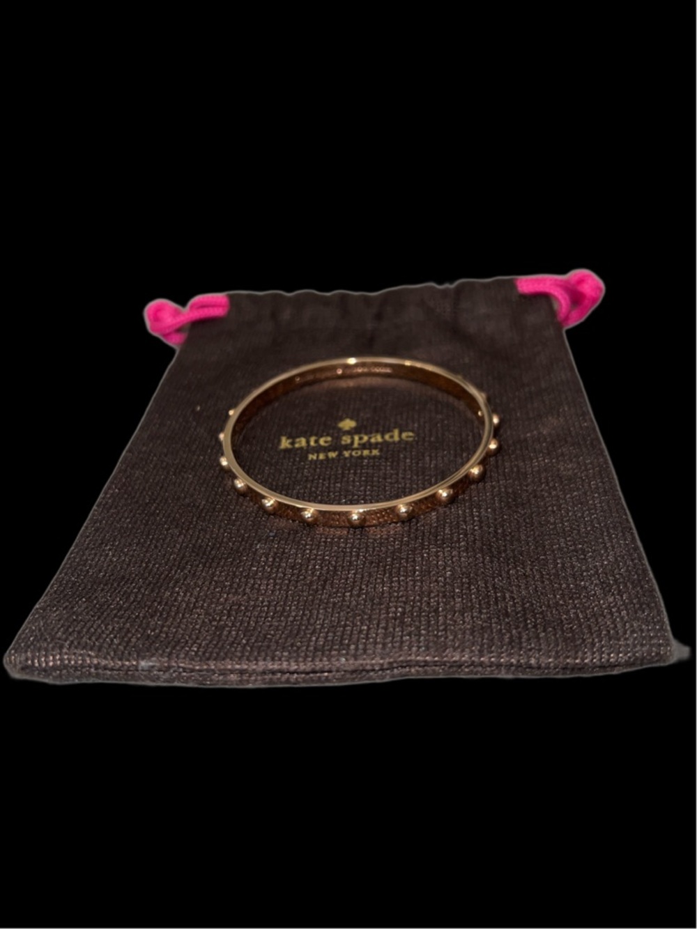 Kate Spade Rose Gold Studded Ball Bangle Bracelet